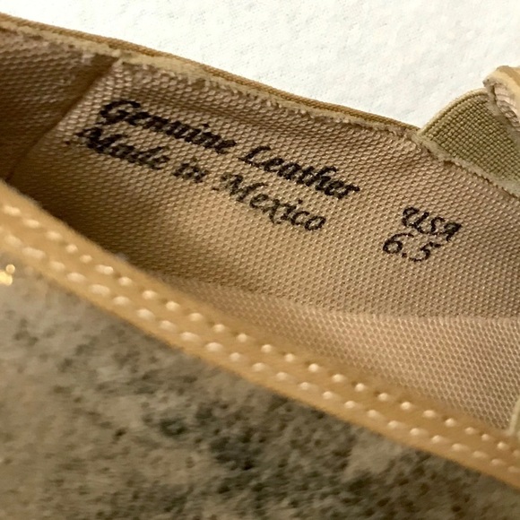 CoFi Gold Bronze Metallic Genuine Leather Slip On Sneaker Size 6.5 - Picture 7 of 8